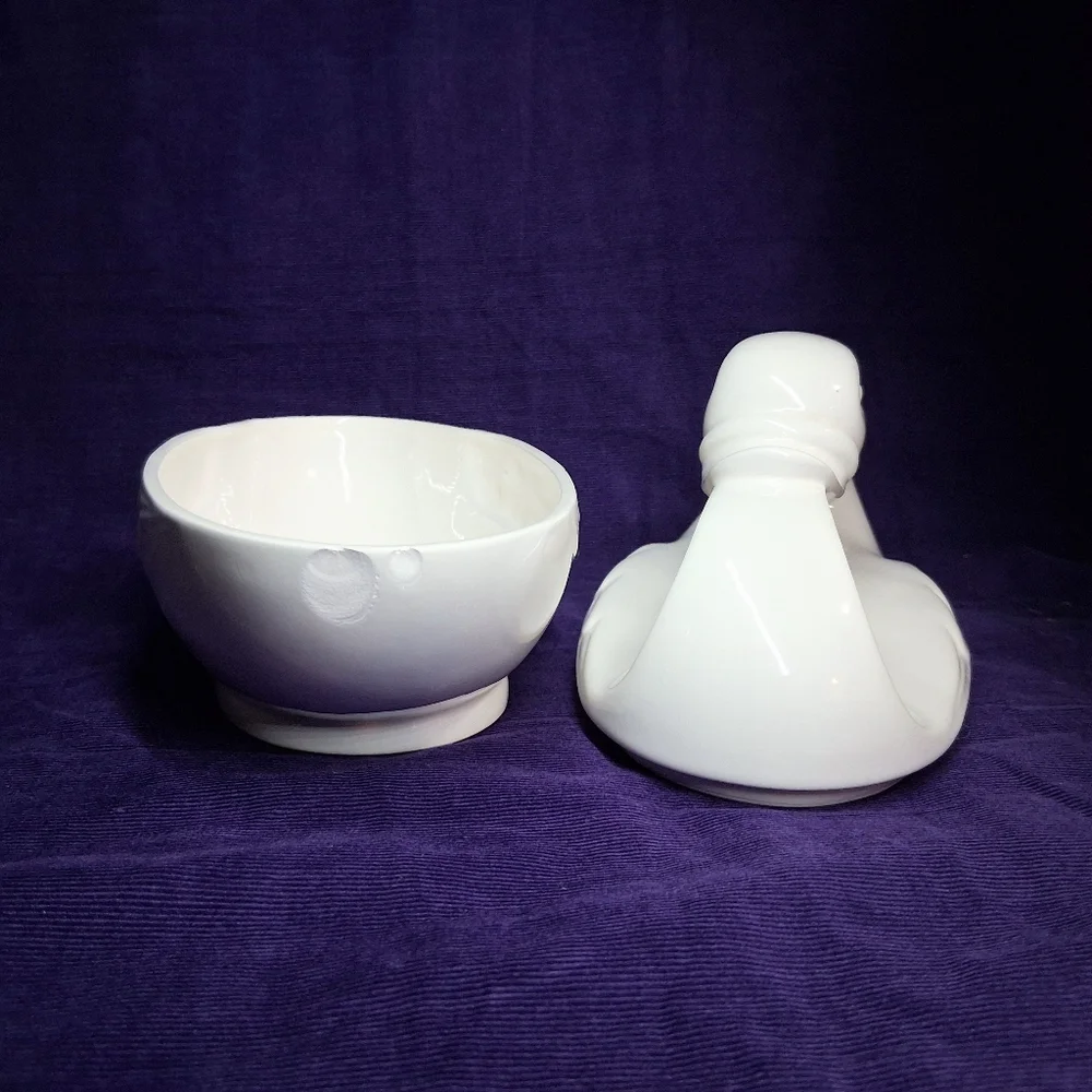 Vintage Fitz And Floyd Swan Porcelain Jewelry Trinket Holder *flaw*